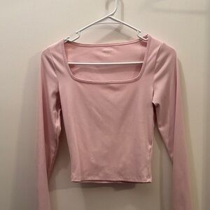 Elegant Pink Long Sleeve Women's Top